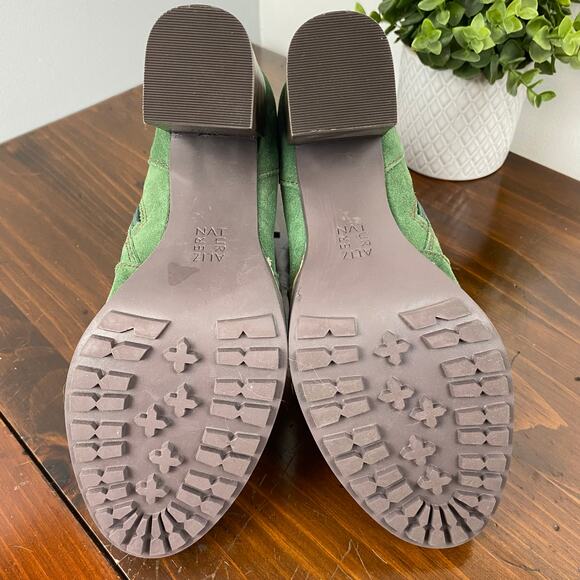 Naturalizer Callie Suede Leather Lace Up Ankle Boot Spruce Green Size 9 - Picture 11 of 11